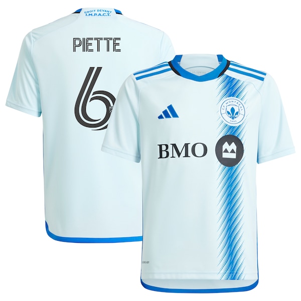 Samuel Piette CF Montreal adidas Youth 2024 La Main Replica Player Jersey – Light Blue