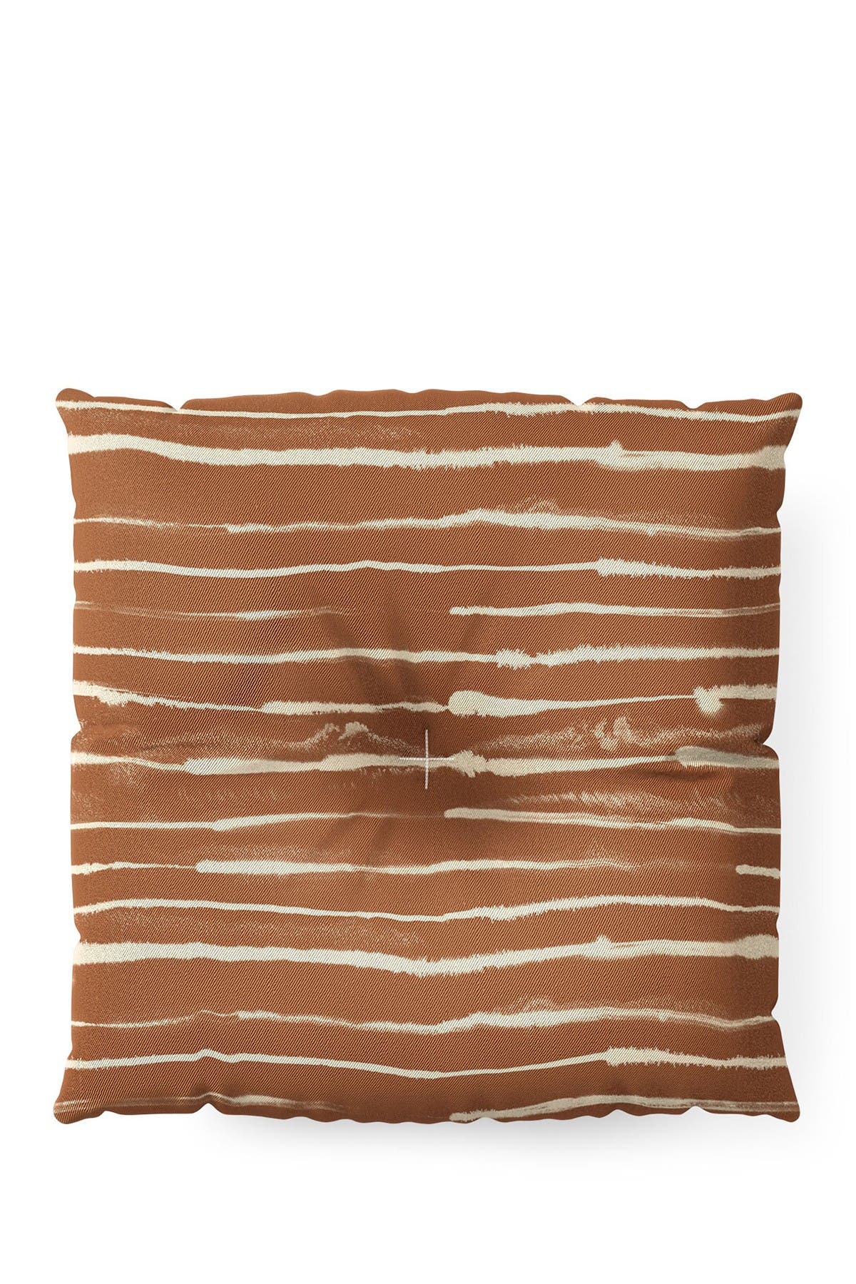 Deny Designs Ninola Design Ink Stripes Terracota Square Floor Pillow