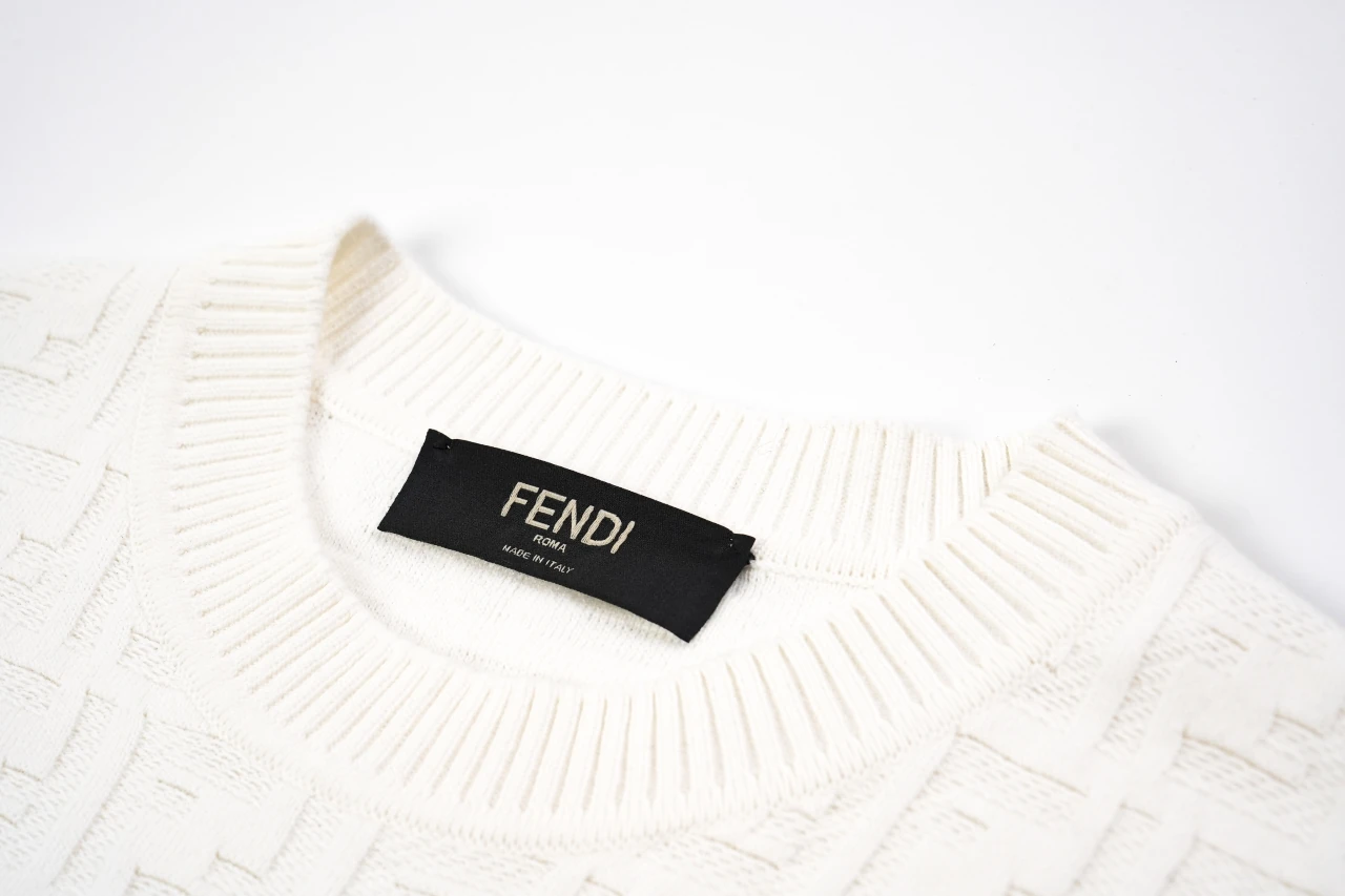 Fendi White Allover FF Knit T-Shirt product photo from LabelPicks