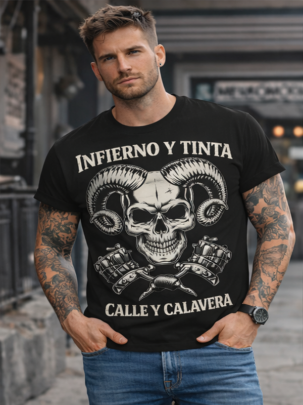 Remera “Infierno y Tinta” – Calle y Calavera