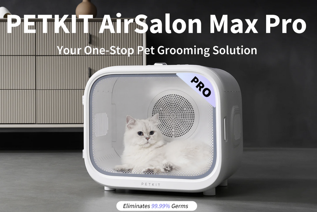 AirSalon Max Pro Pet Hair Dryer Cats Dogs Automatic Hot Wind Brand New - GreshamTech