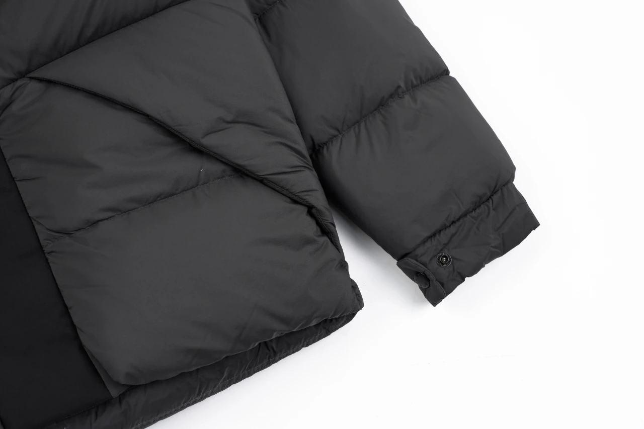 Moncler Charcoal Paneled Quilted Down Jacket product photo from LabelPicks
