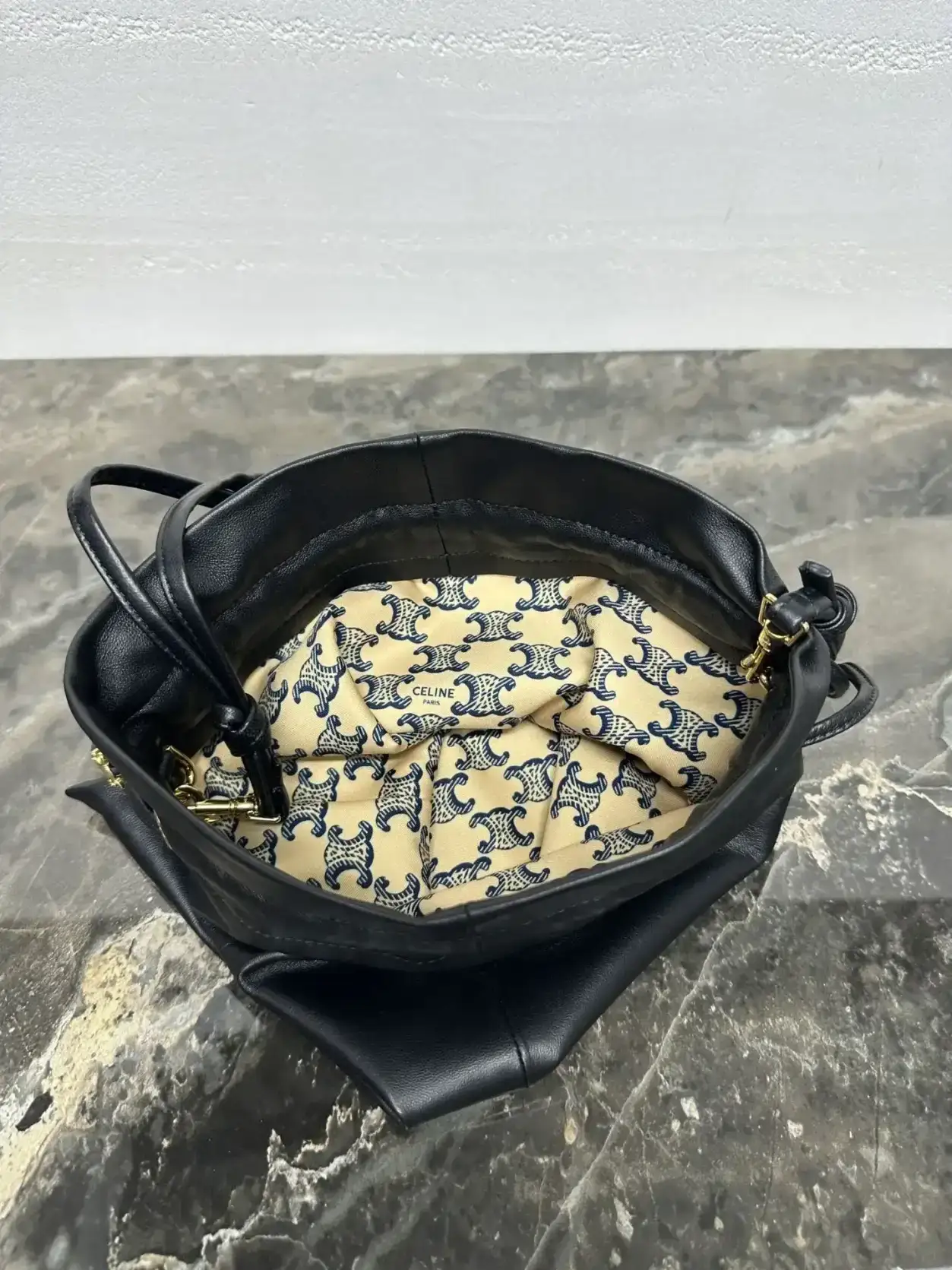 Celine Crystal Pouch Lambskin Bucket Bag product photo from LabelPicks