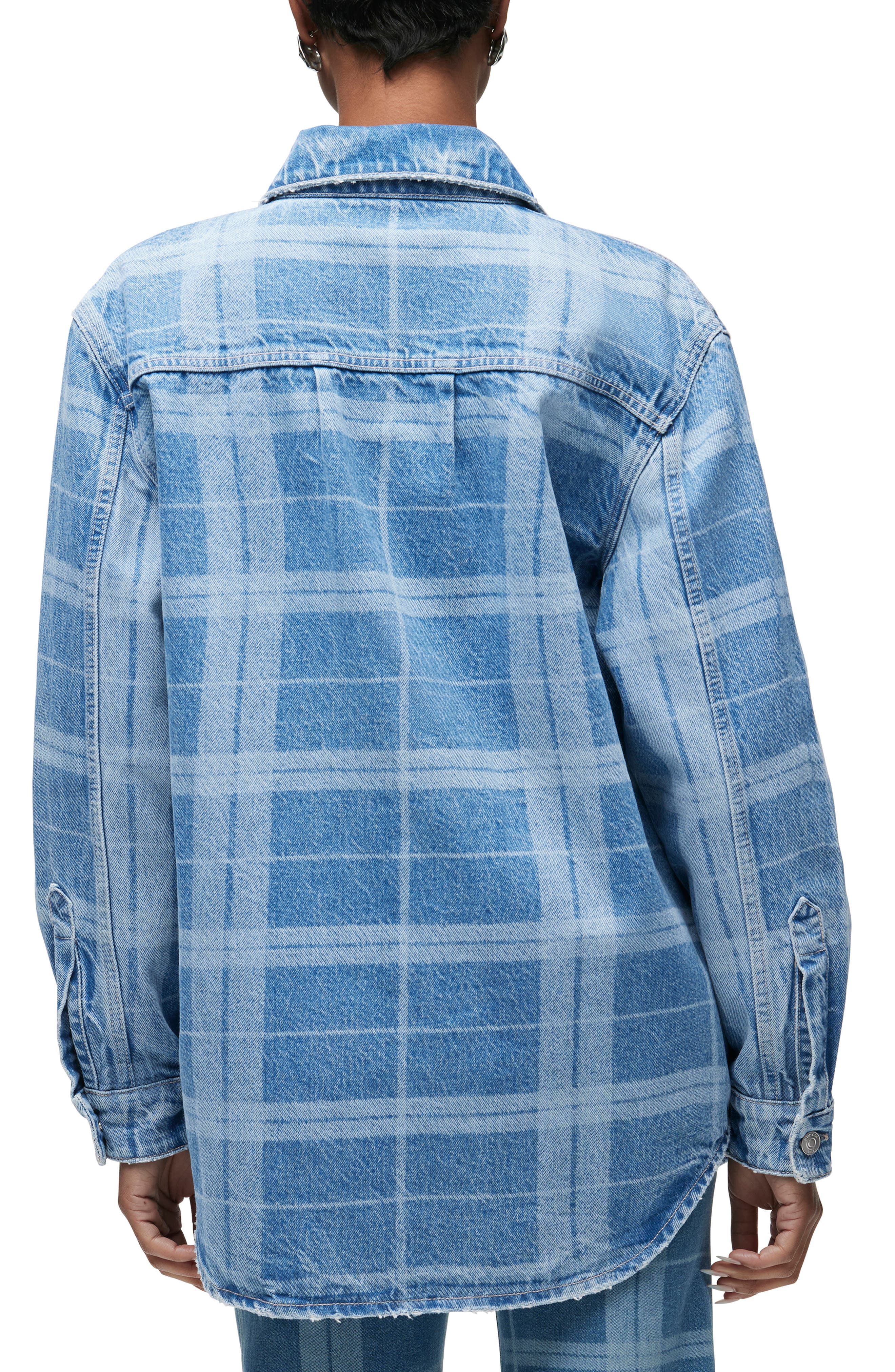 Hudson Jeans Oversize Plaid Denim Shacket