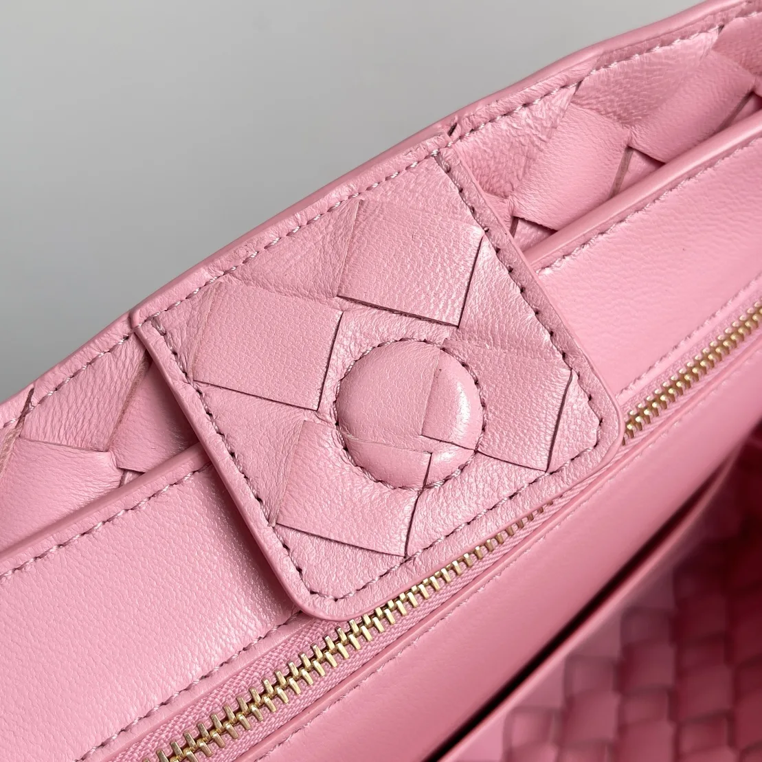 Bottega Veneta Andiamo White Intrecciato Woven Leather Shoulder Bag product photo from LabelPicks