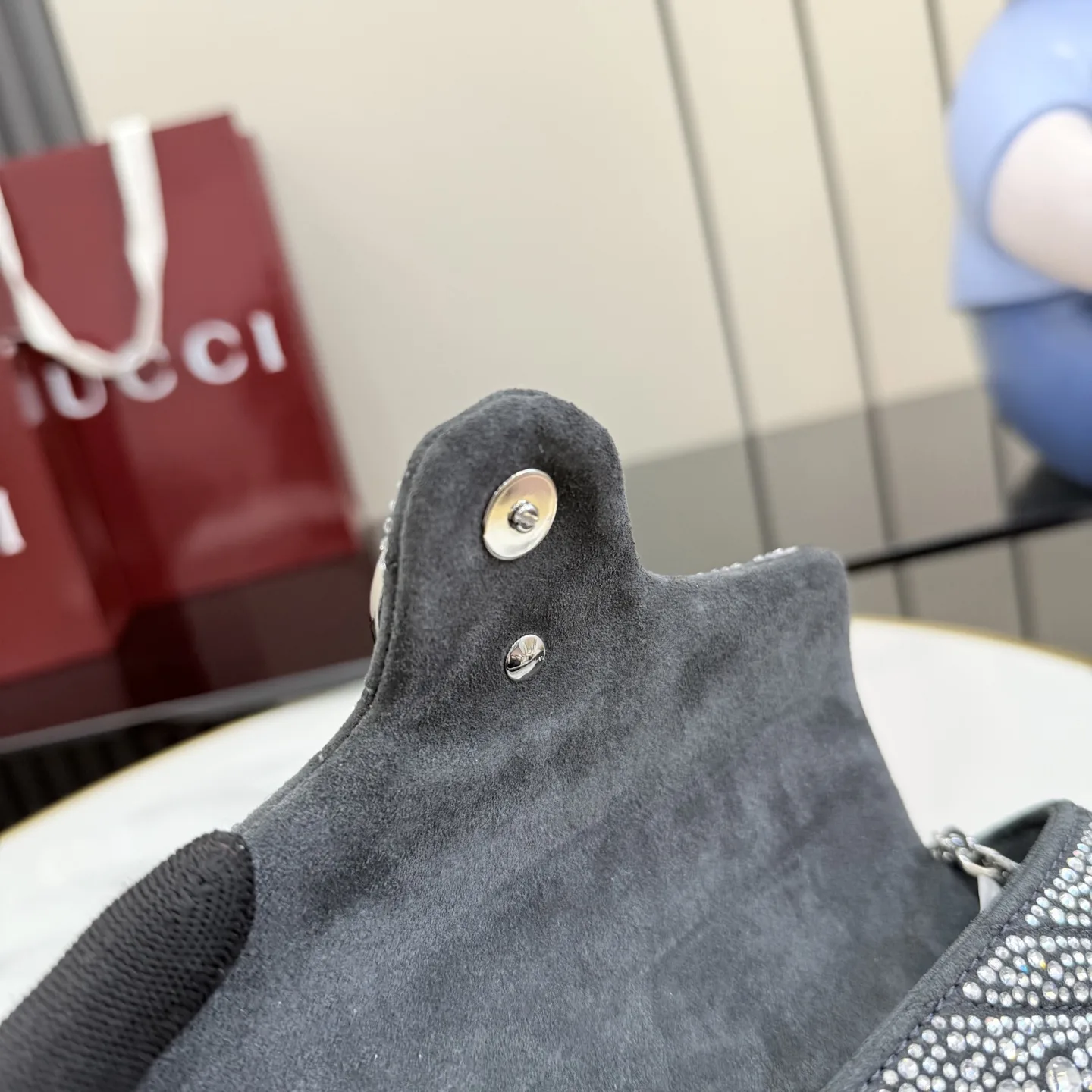 Gucci Grey Marmont GG Supreme Canvas Crossbody Bag product photo from LabelPicks