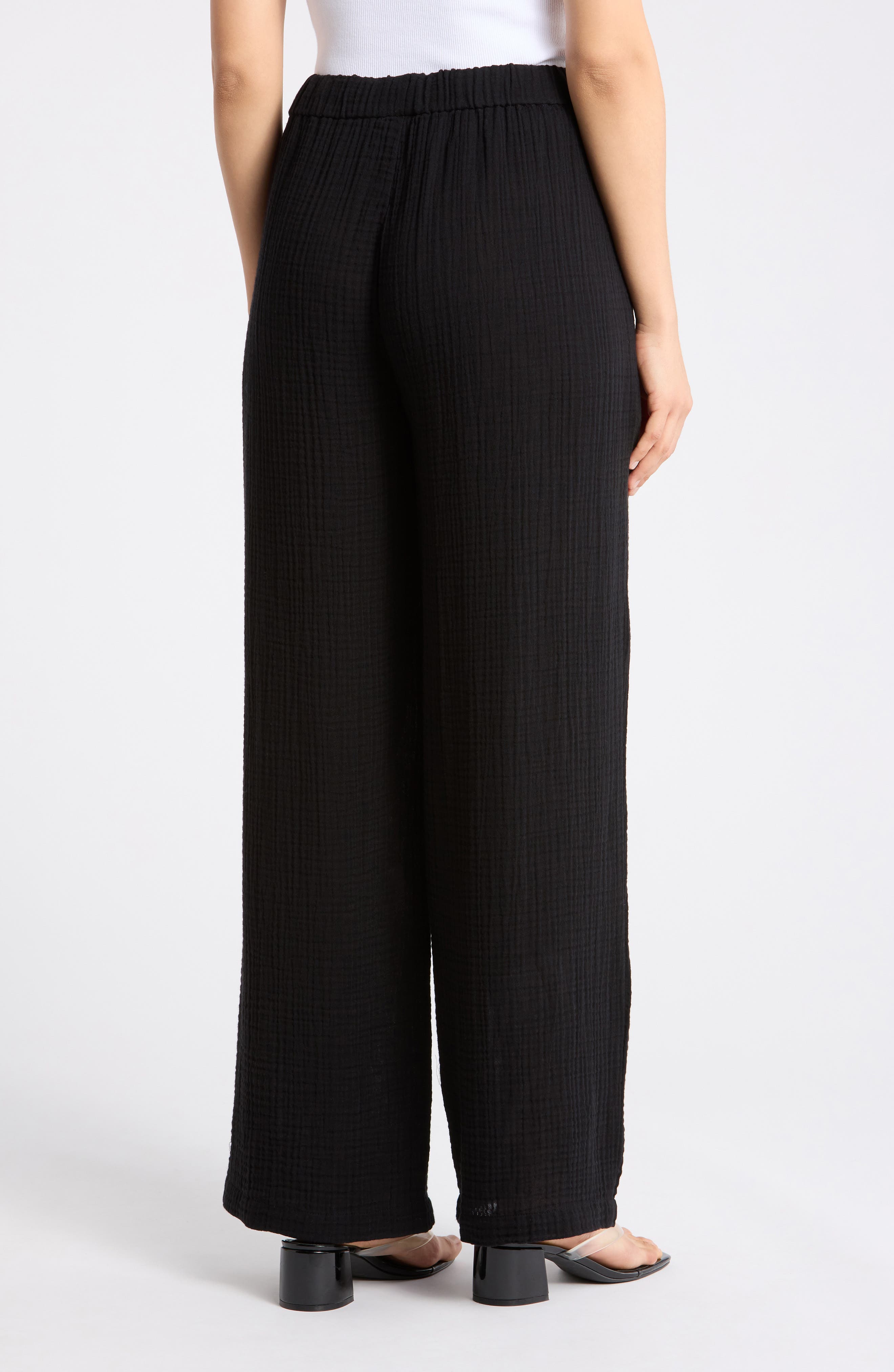 Eileen Fisher Organic Cotton Wide Leg Pants