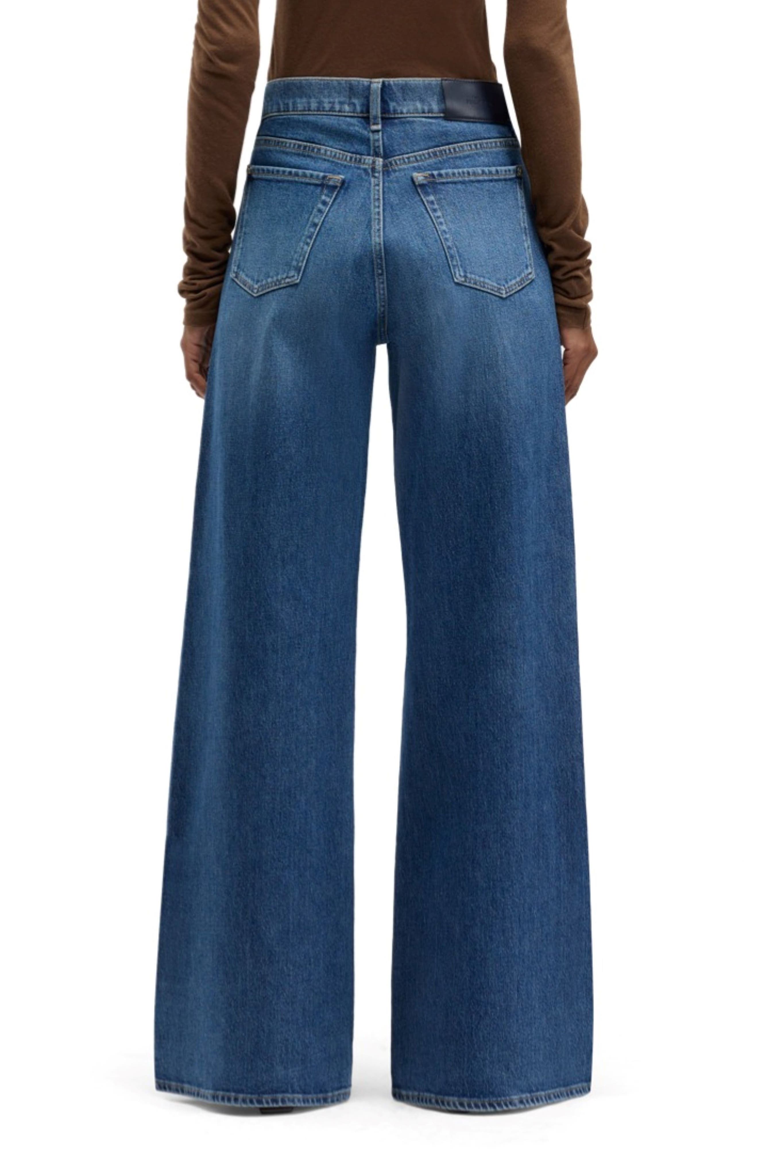 7 For All Mankind Lotta Twisted Seam High Waist Wide Leg Jeans