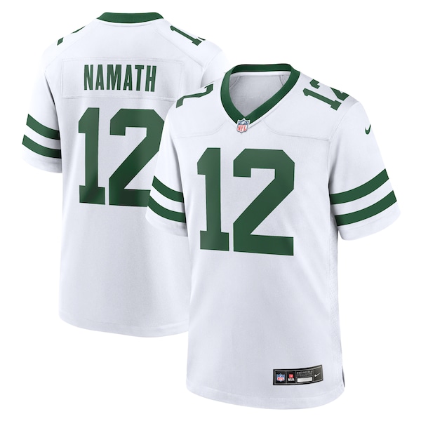 Joe Namath New York Jets Nike Legacy Retired Player Game Jersey - White/Green