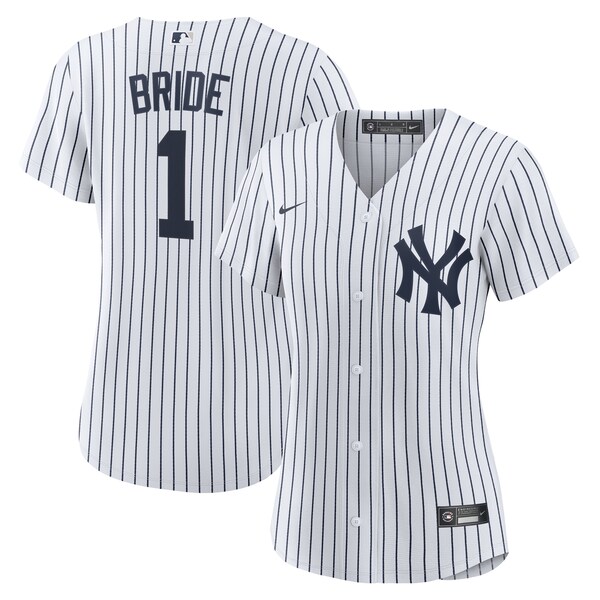 New York Yankees Nike Women's #1 Bride Home Replica Jersey - White