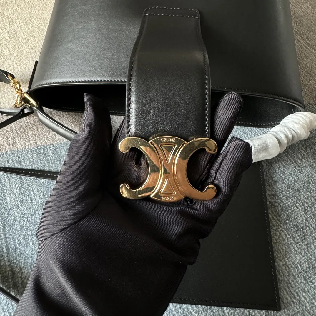 Celine Louise Black Calfskin Bucket Bag product photo from LabelPicks