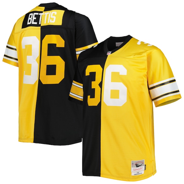 Jerome Bettis Pittsburgh Steelers Big & Tall Split Legacy Retired Player Replica Jersey - Black/Gold