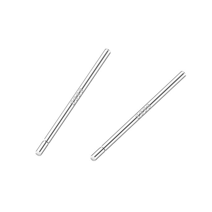 S999 pure silver ear piercing studs, simple ear rods, solid silver anti-clogging needles, no need to remove when sleeping, plain hoop earrings