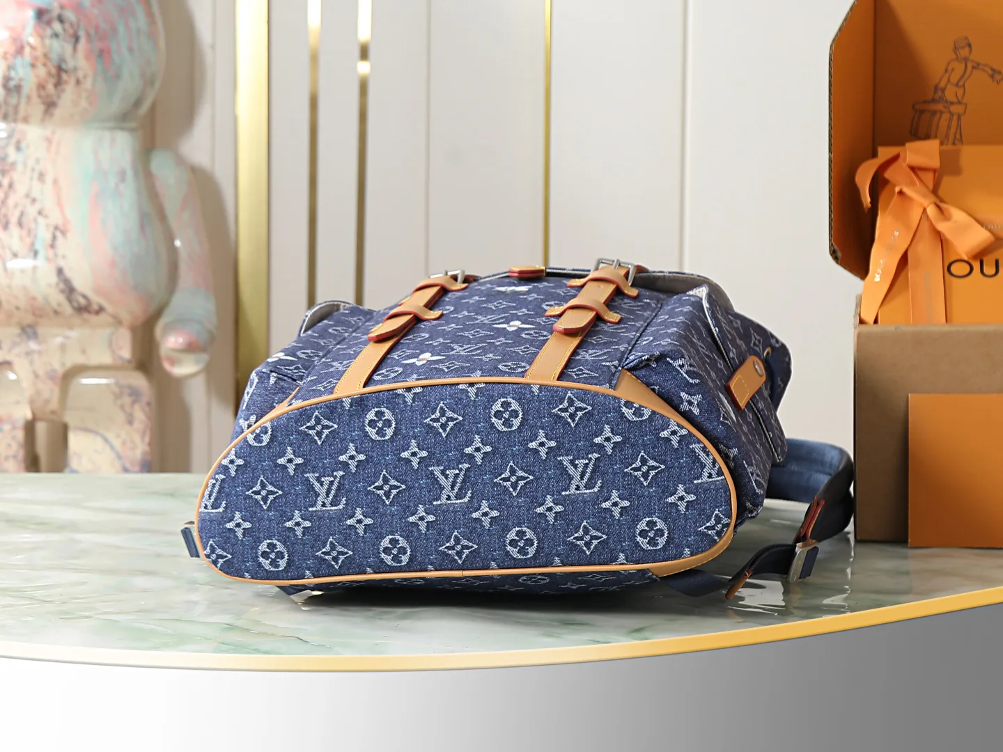 Louis Vuitton Christopher Blue Calfskin Backpack product photo from LabelPicks