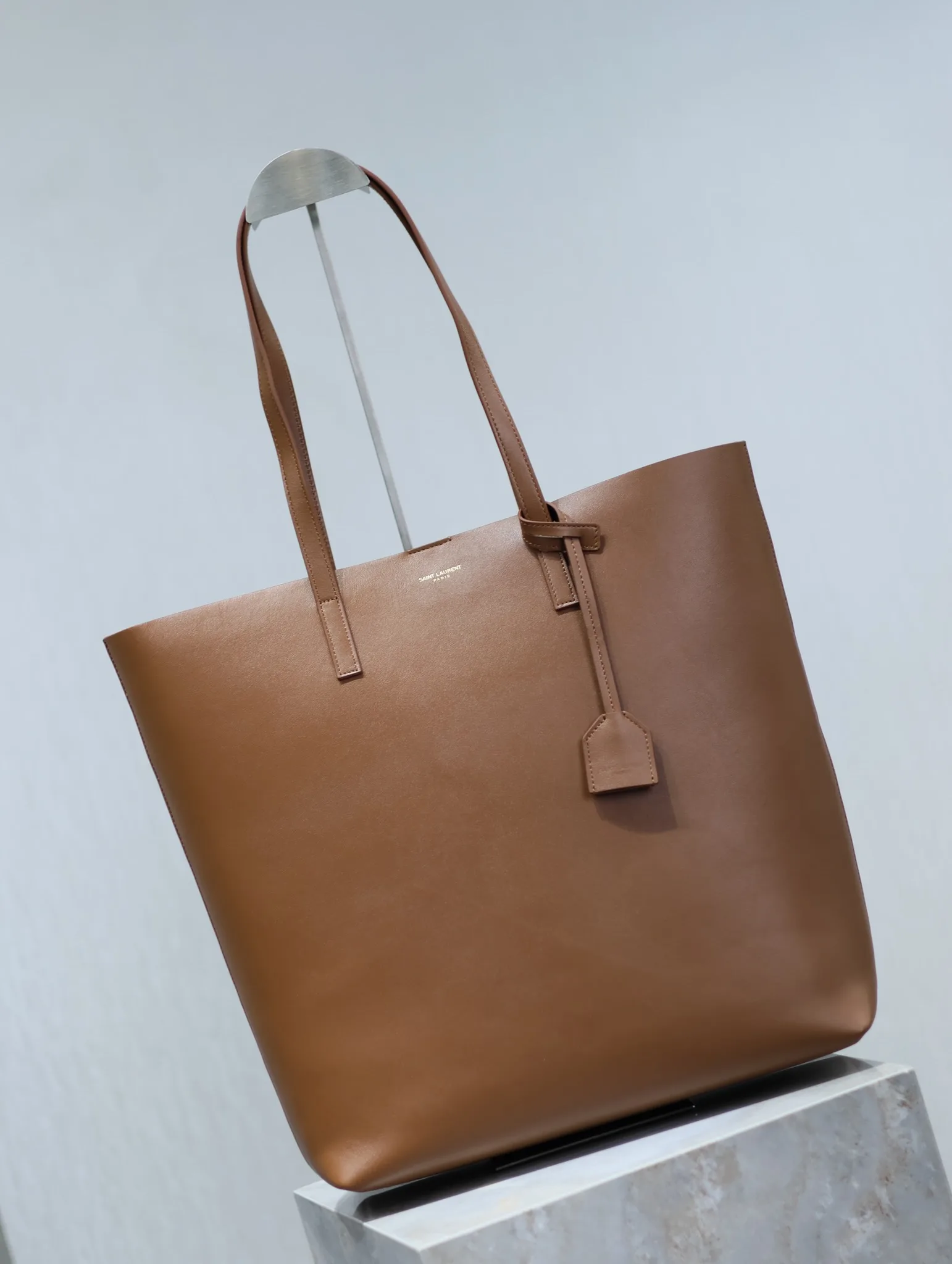 Saint Laurent Brown Calfskin Tote Bag product photo from LabelPicks