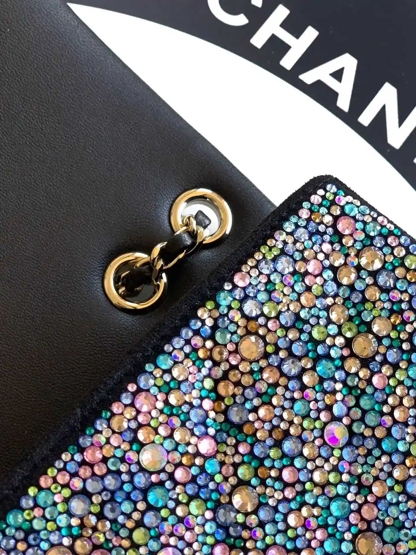 Chanel Black Classic Flap Crystal Shoulder Bag product photo from LabelPicks