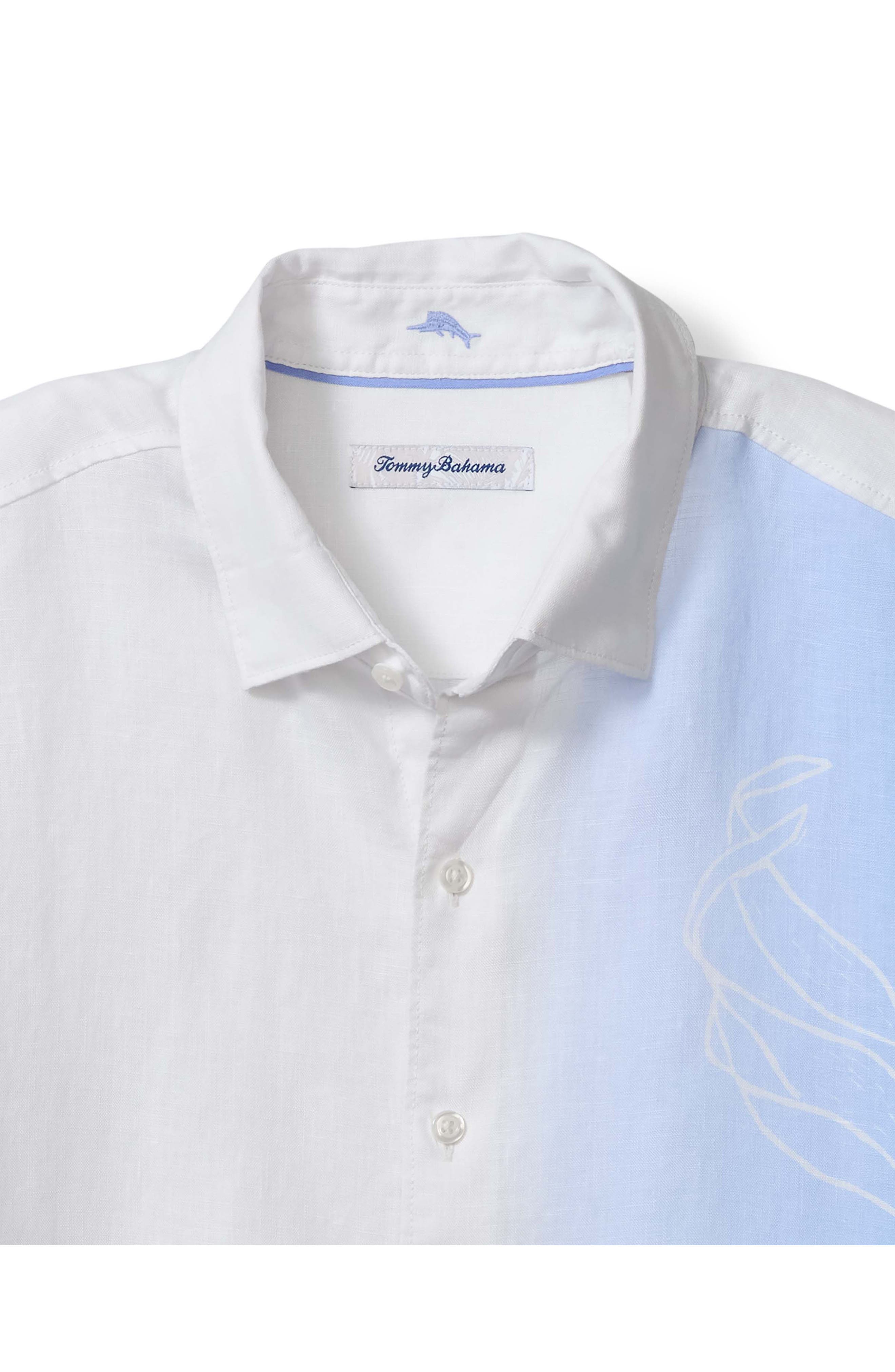 Tommy Bahama Villa Rosa Vines Ombé Linen Button-Up Shirt