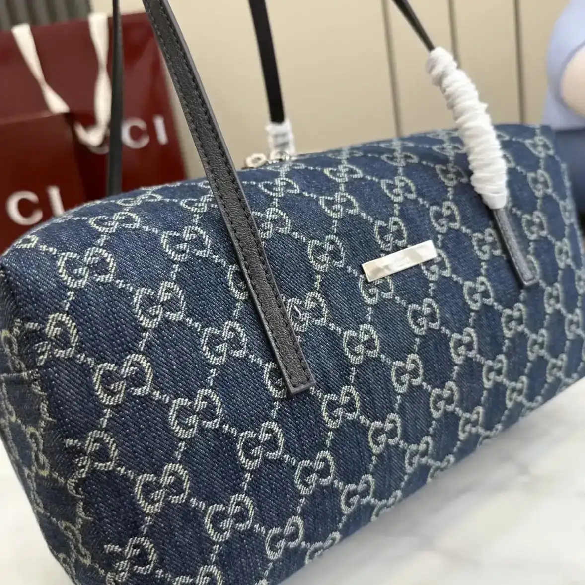 Gucci Generation Blue Nylon Top Handle Bag product photo from LabelPicks