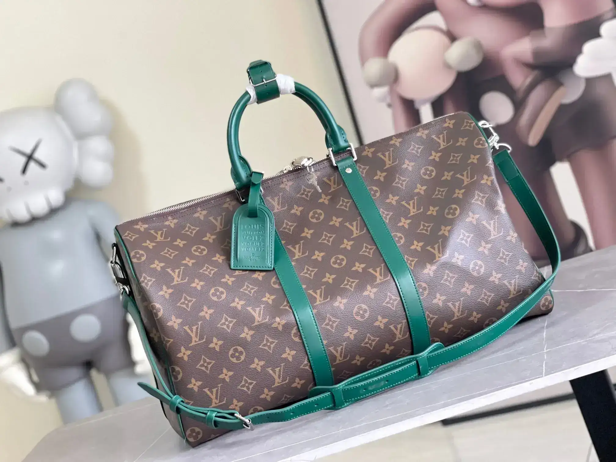 Louis Vuitton Keepall Navy Monogram Canvas Tote Bag product photo from LabelPicks