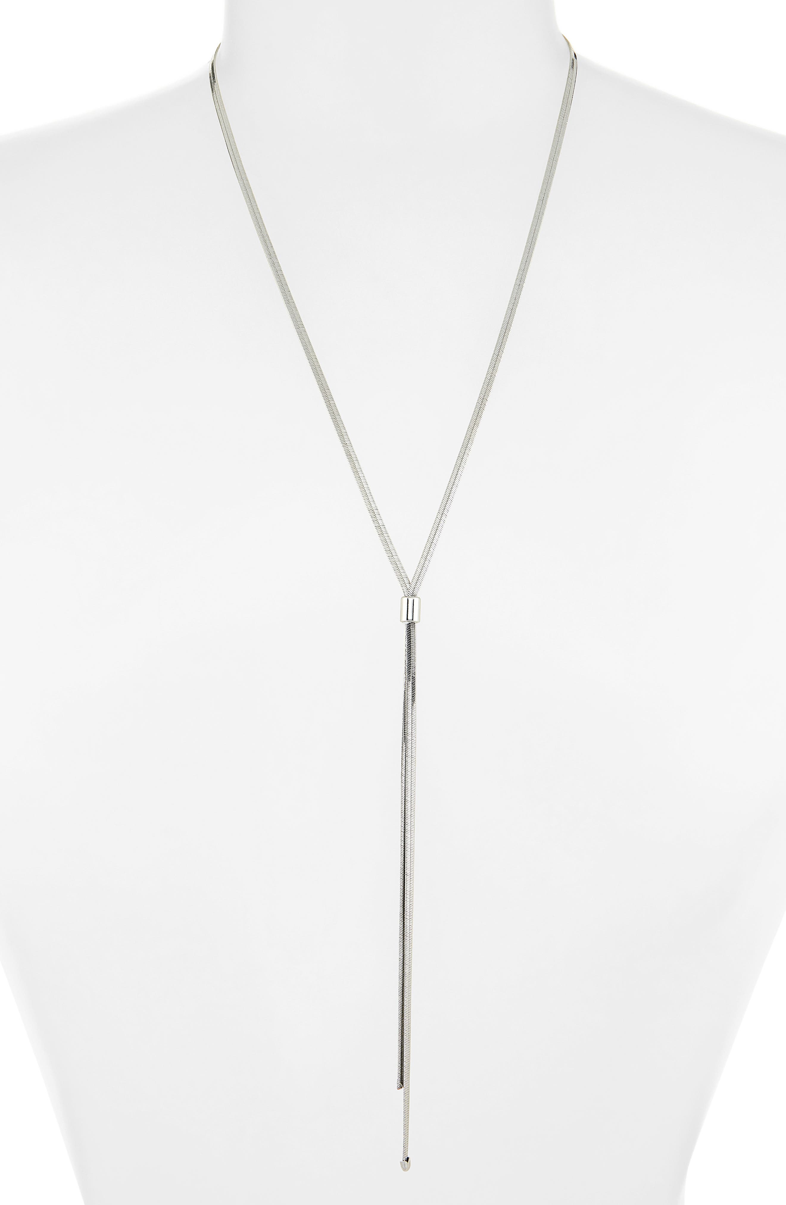 NORDSTROM RACK Y-Drop Chain Necklace