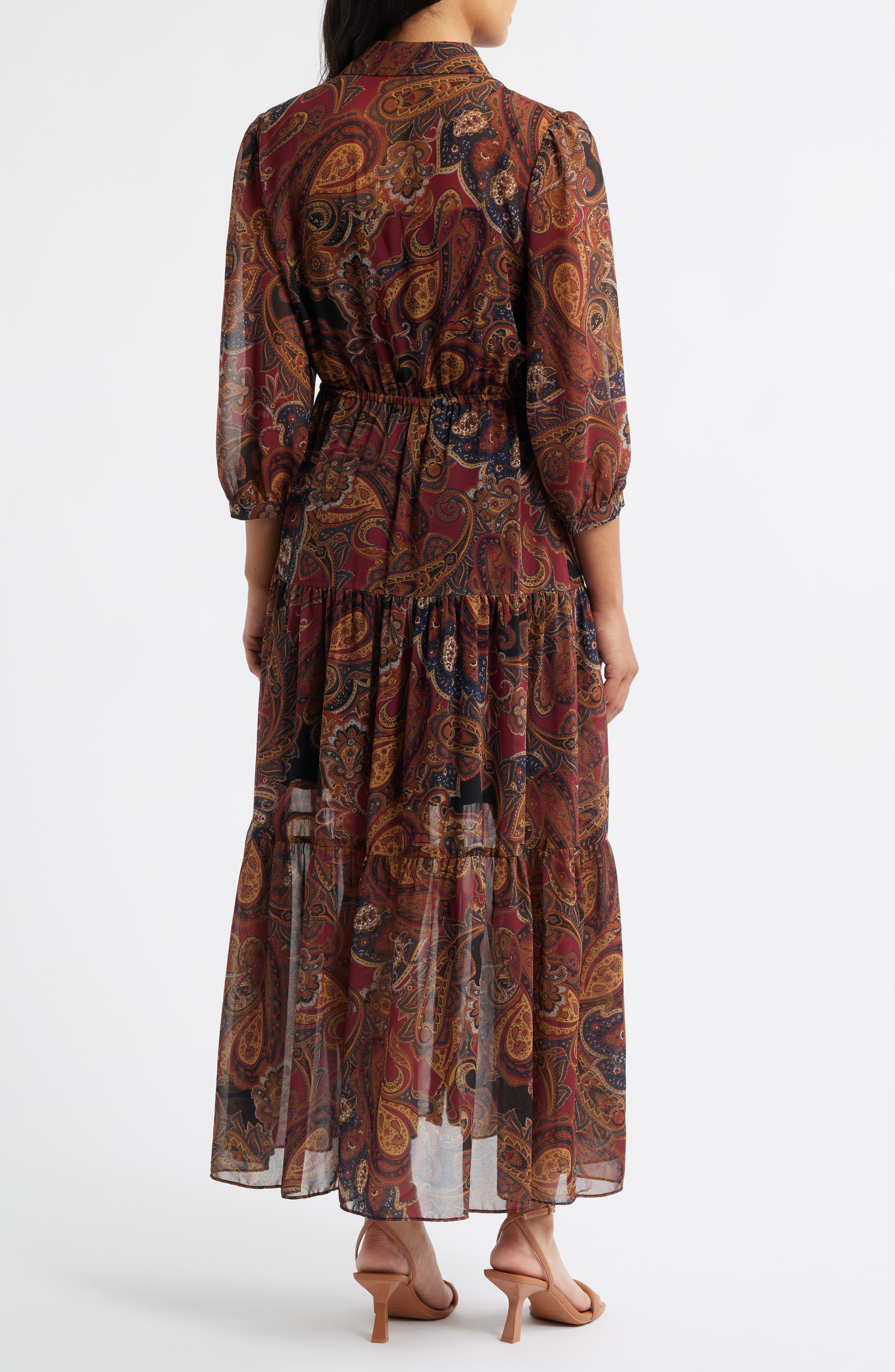 Julia Jordan Paisley Tiered Dress