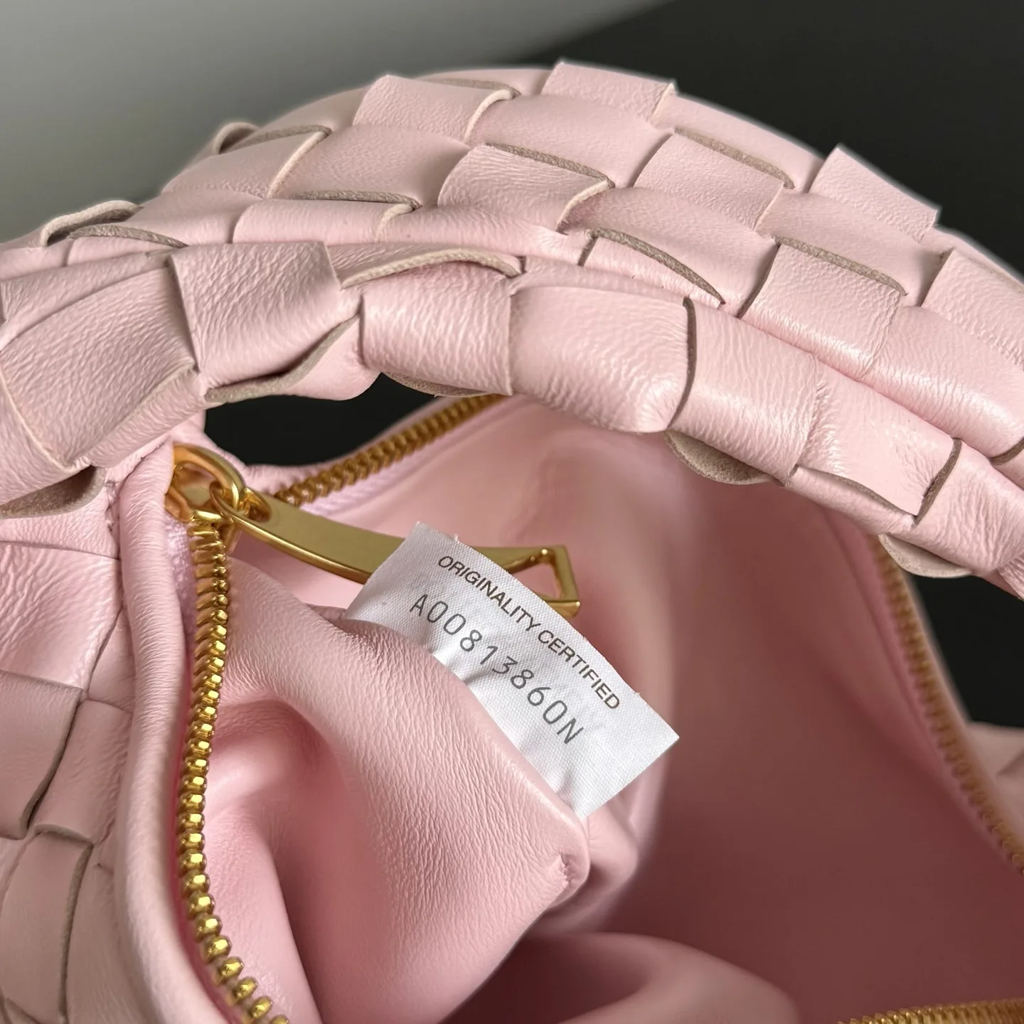 Bottega Veneta Jodie Pink Intrecciato Woven Leather Hobo Bag product photo from LabelPicks