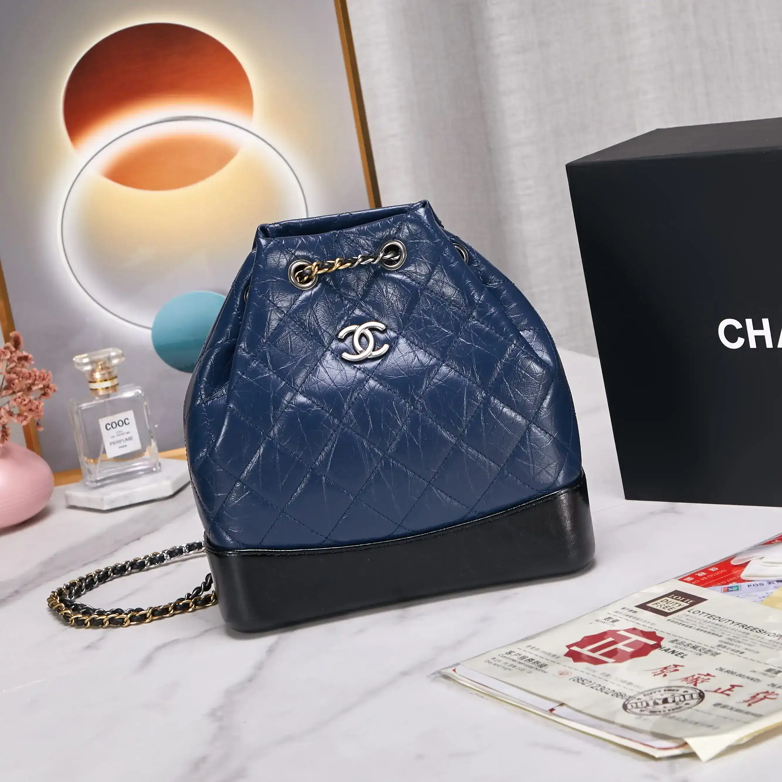 Chanel Gabrielle Blue Calfskin Backpack product photo from LabelPicks