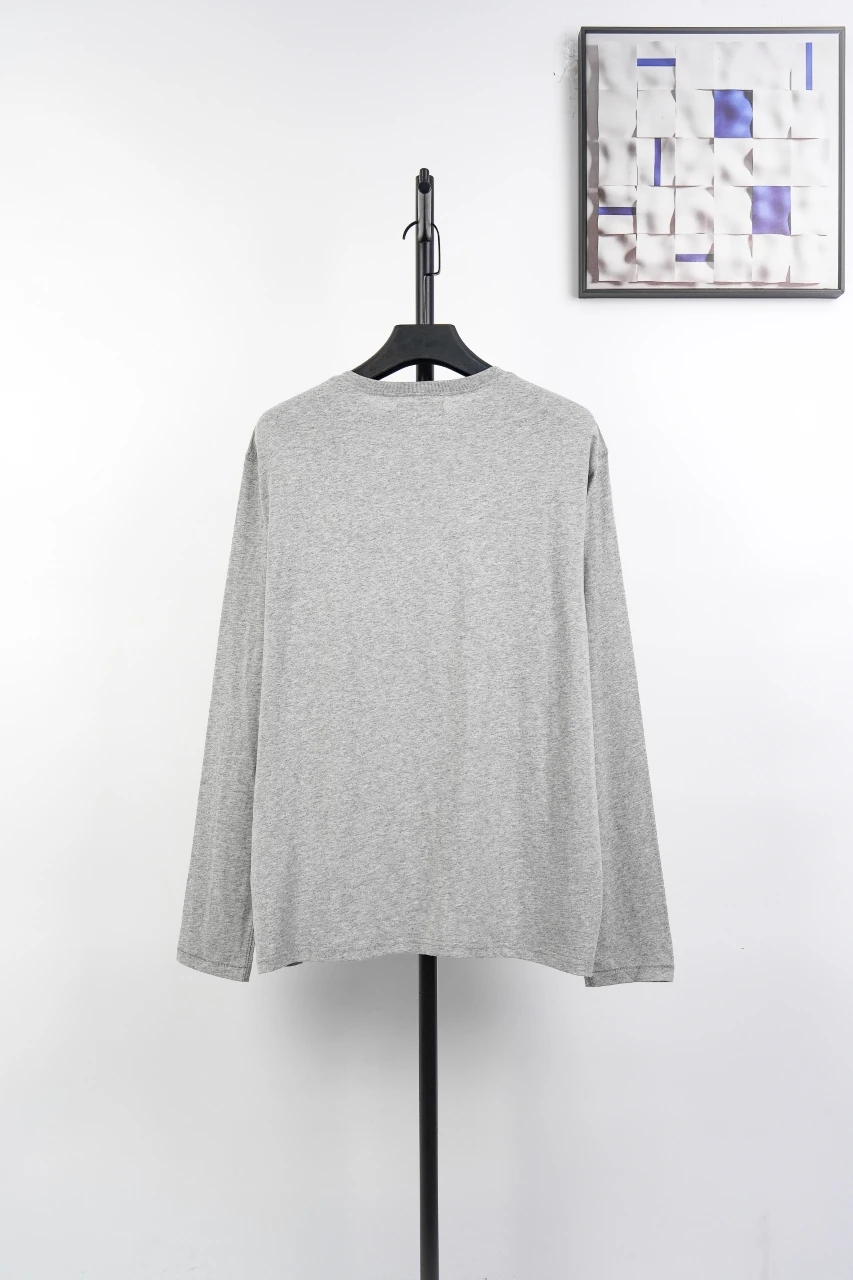 Ralph Lauren Light Grey Pony Embroidered Henley Long Sleeve T-Shirt product photo from LabelPicks