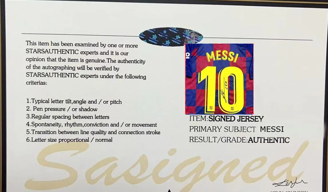 Lionel Messi SIGNED Barcelona 19/20 Home Jersey/Shirt - COA - Retro 2019