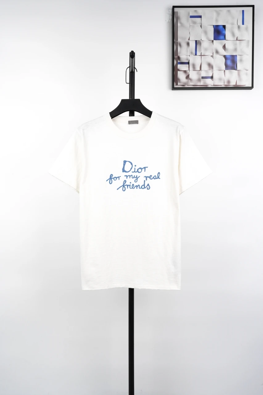 Dior White Embroidered Washed T-Shirt product photo from LabelPicks