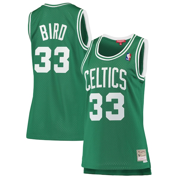 Larry Bird Boston Celtics Women's 1985-86 Hardwood Classics Swingman Jersey - Kelly Green