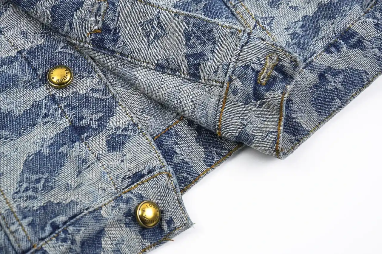 Louis Vuitton Blue Grey Camouflage Denim Jacket product photo from LabelPicks