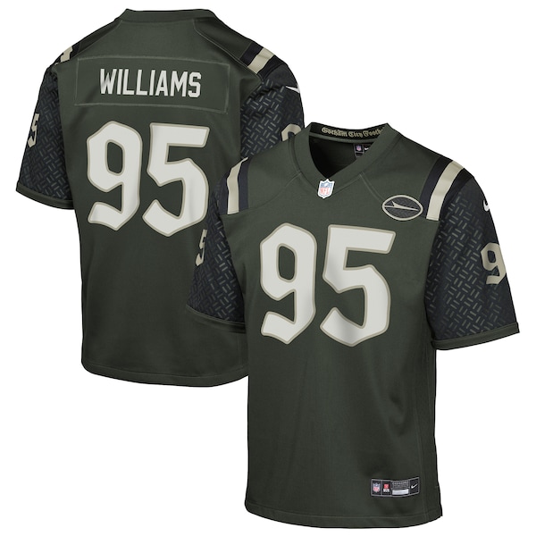 Quinnen Williams New York Jets Nike Youth 2025 Rivalries Collection Game Jersey - Gotham Green