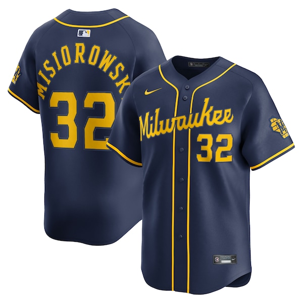 Jacob Misiorowski Milwaukee Brewers Nike Alternate Limited Jersey - Navy