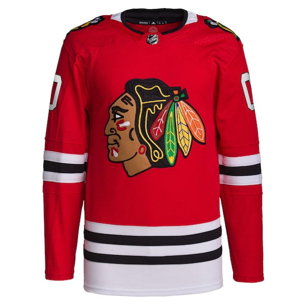 Chicago Blackhawks adidas  Home  Primegreen Authentic Custom Jersey - Red
