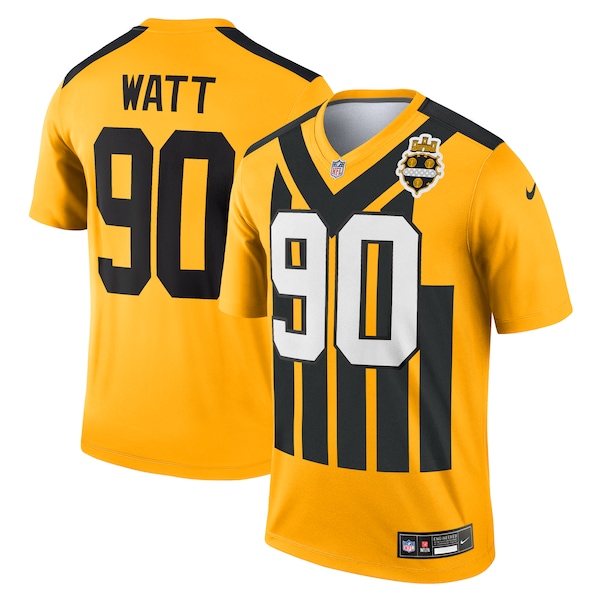 T.J. Watt Pittsburgh Steelers Nike Alternate 1933 Throwback Legend Player Performance Top - Gold/Black