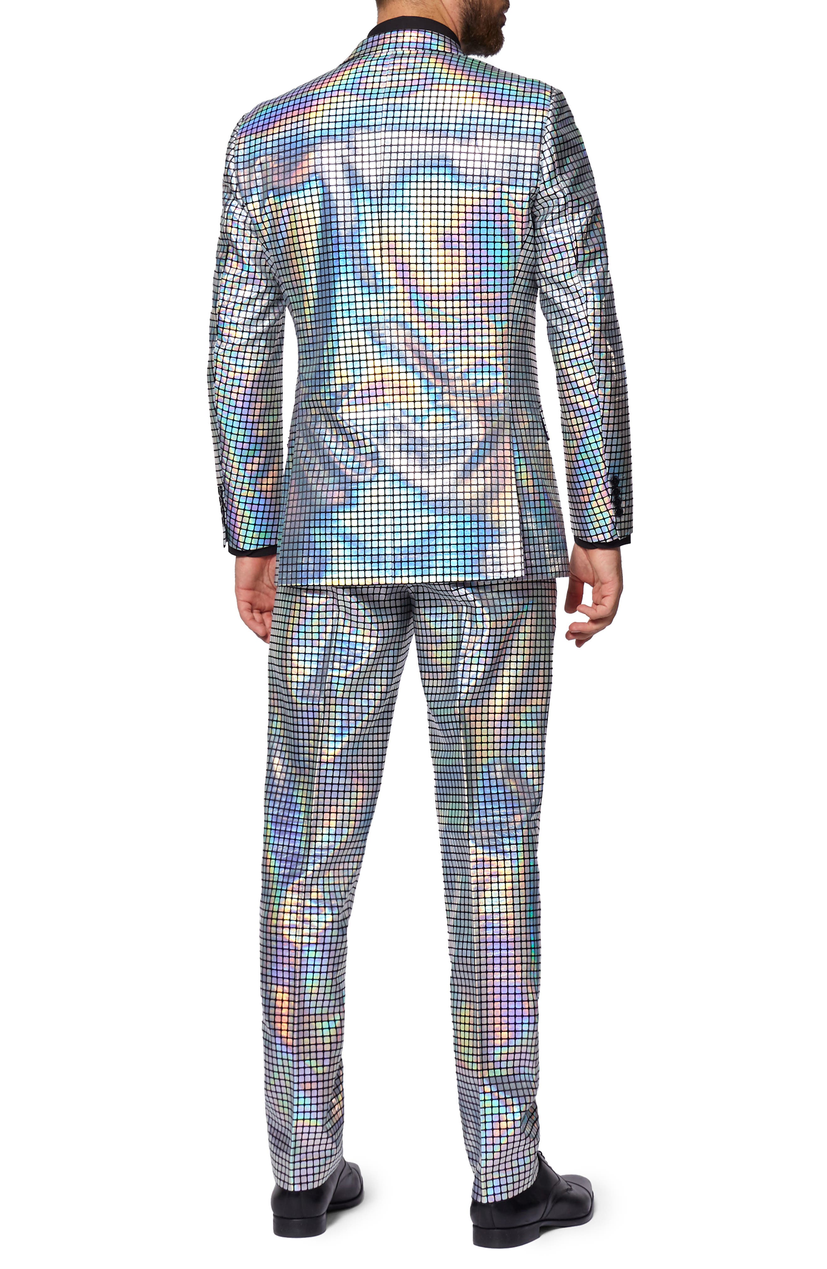 OppoSuits Disco Baller Two Button Notch Lapel Suit with Tie