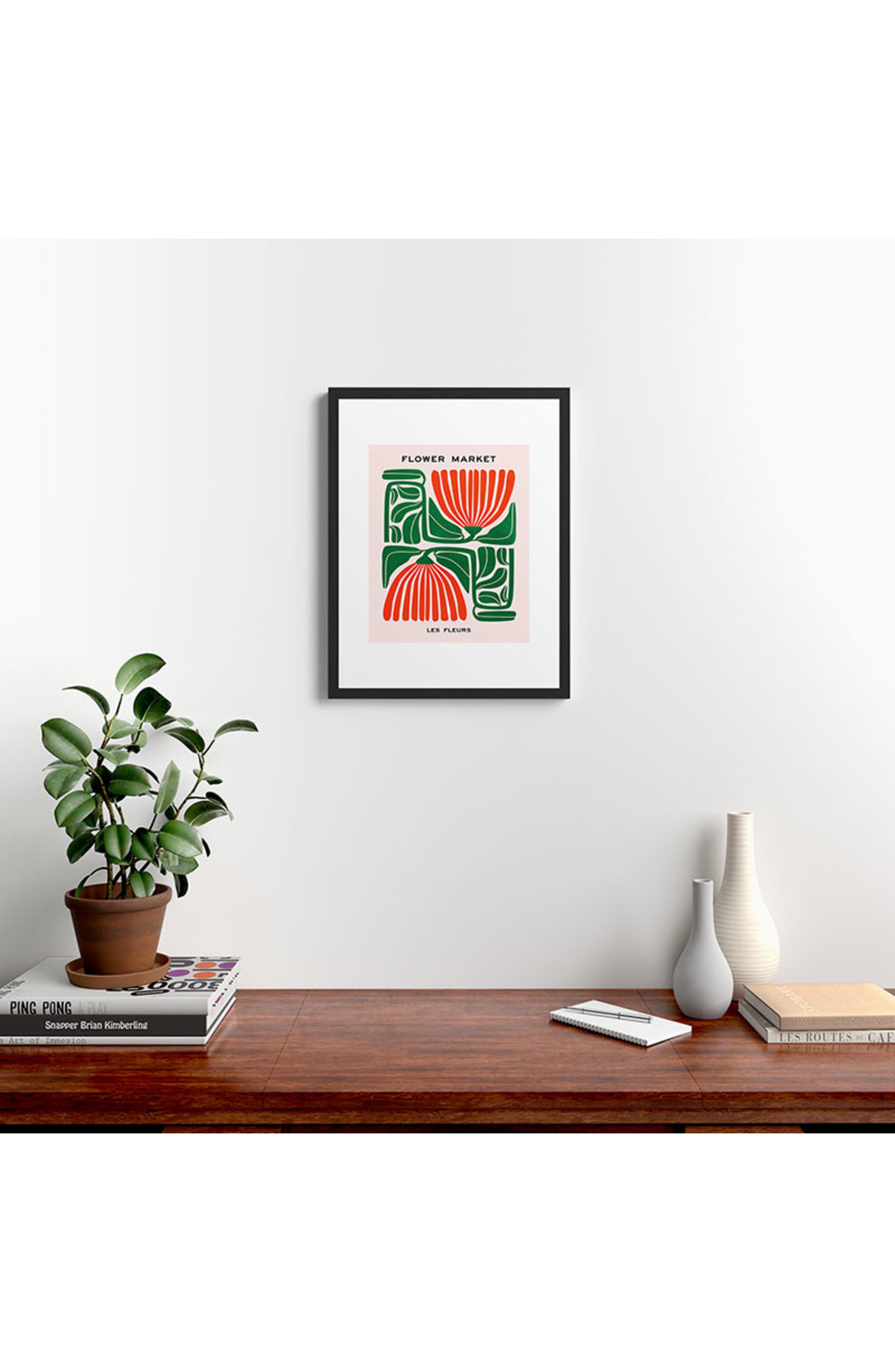 Deny Designs 'Pippin Ferns Les Fleurs' by Ayeyokp Framed Wall Art