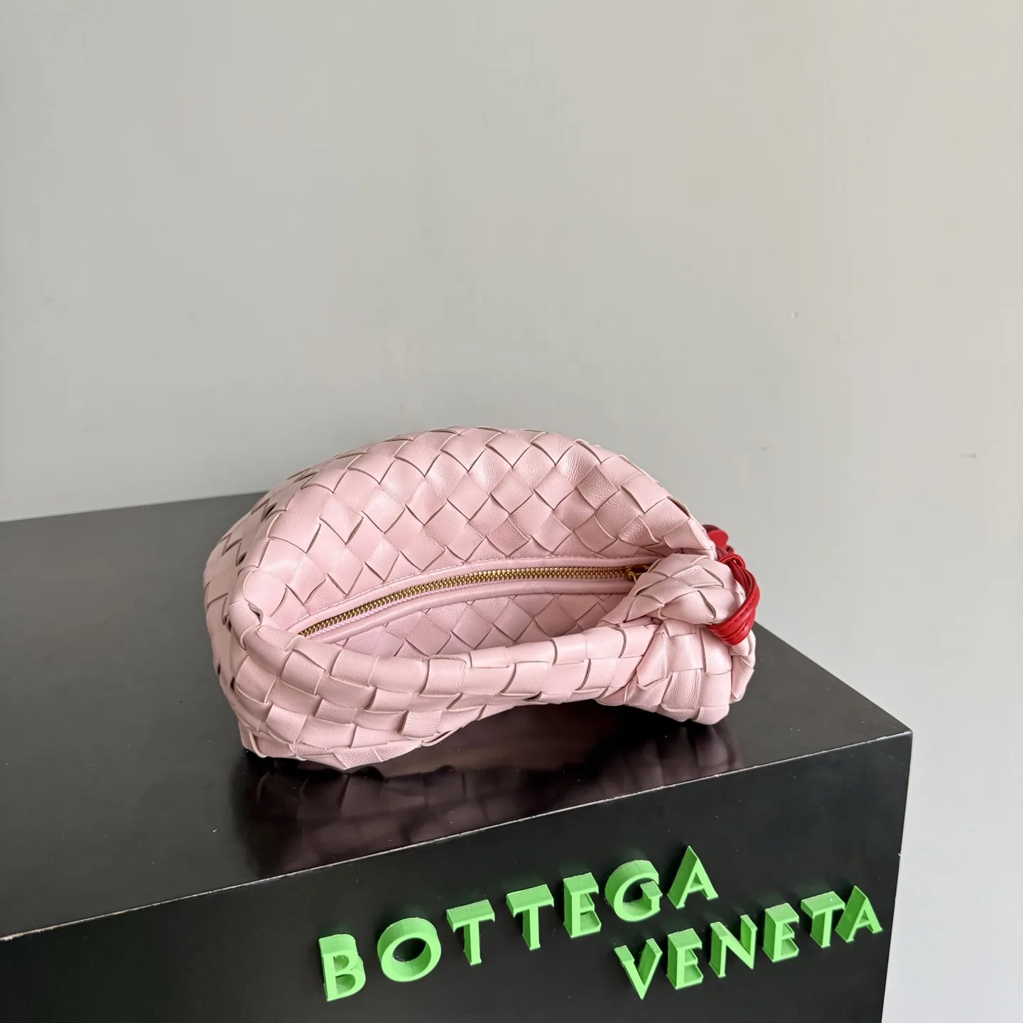 Bottega Veneta Jodie Pink Intrecciato Woven Leather Hobo Bag product photo from LabelPicks