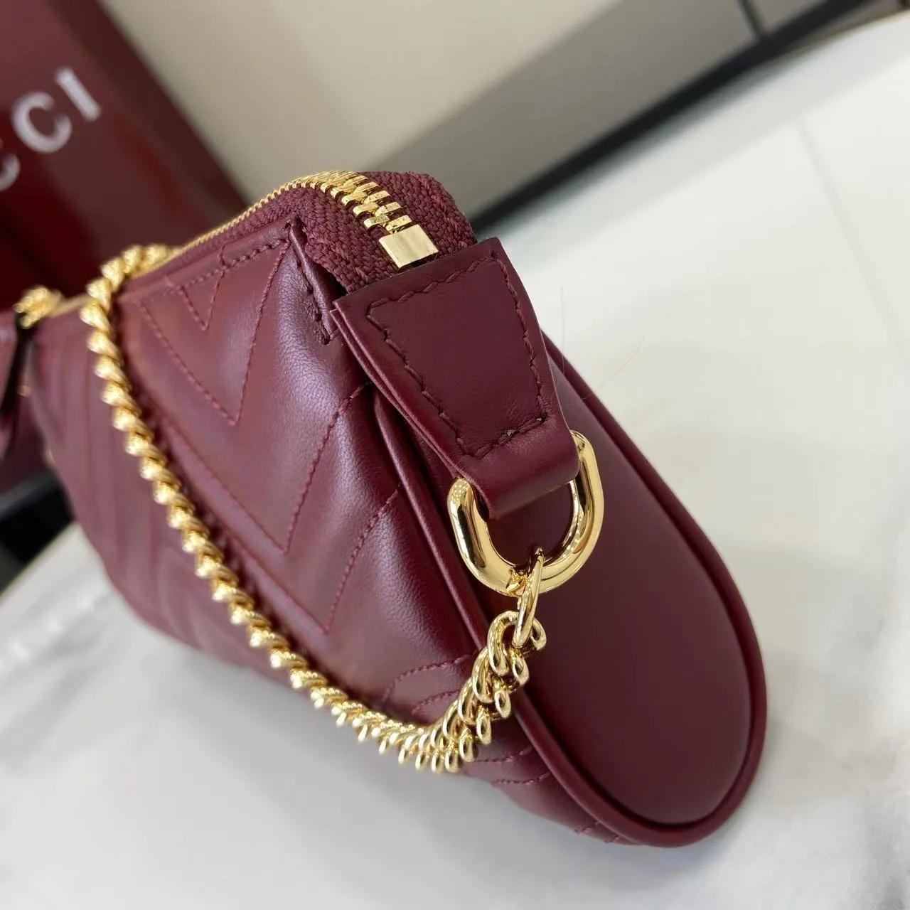 Gucci Red Marmont GG Supreme Canvas Shoulder Bag product photo from LabelPicks