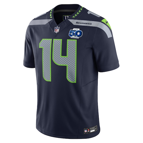 DK Metcalf Seattle Seahawks Nike 50th Season Vapor F.U.S.E. Limited Jersey - College Navy