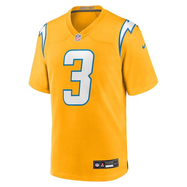 Derwin James Jr. Los Angeles Chargers Nike Youth Alternate Charger Power Game Player Jersey - Gold