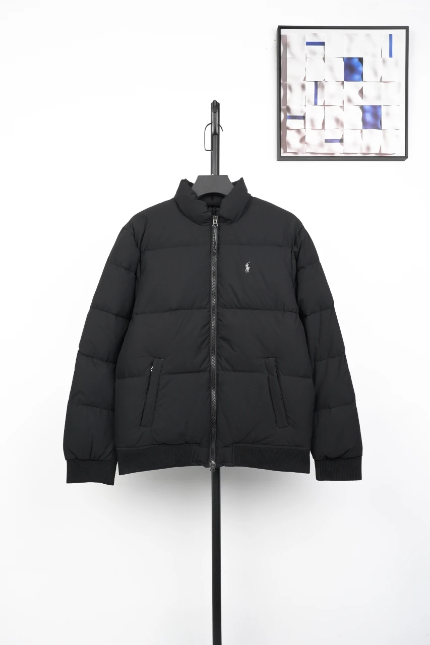 Ralph Lauren Black Pony Embroidered Jacket Style Down Coat product photo from LabelPicks
