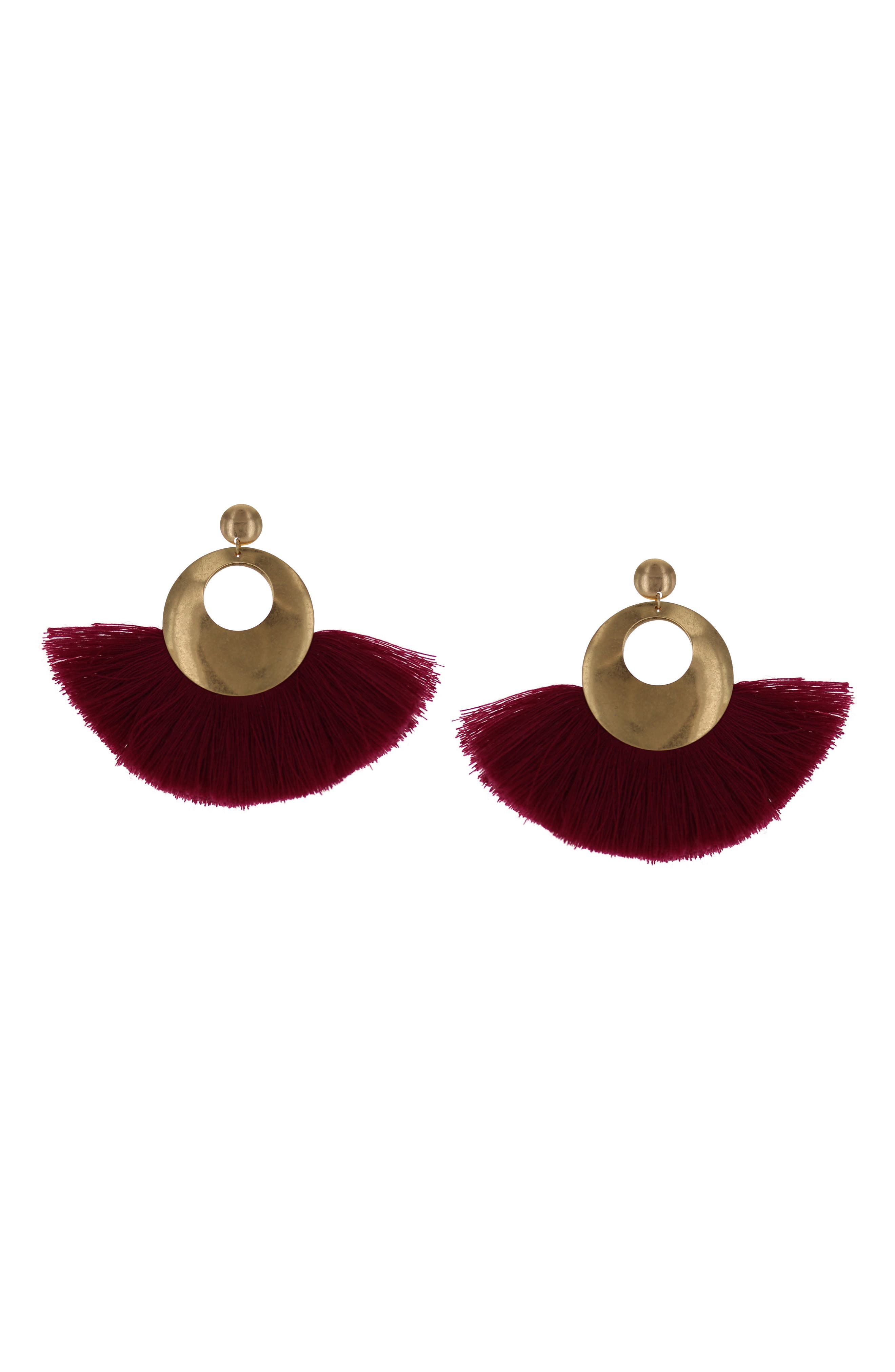 OLIVIA WELLES Alba Fringe Hoop Earrings