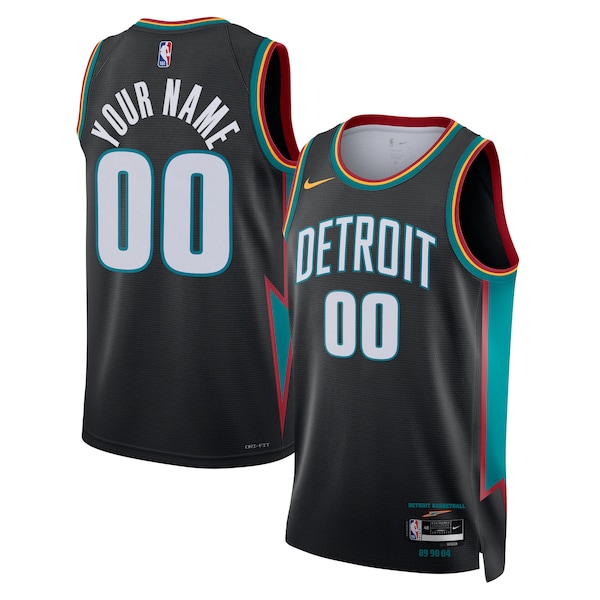 Detroit Pistons Nike Unisex 2025/26 City Edition Swingman Custom Jersey - Charcoal