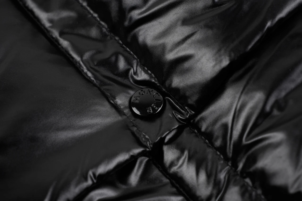 Moncler Black Glossy Maya Long Down Coat product photo from LabelPicks