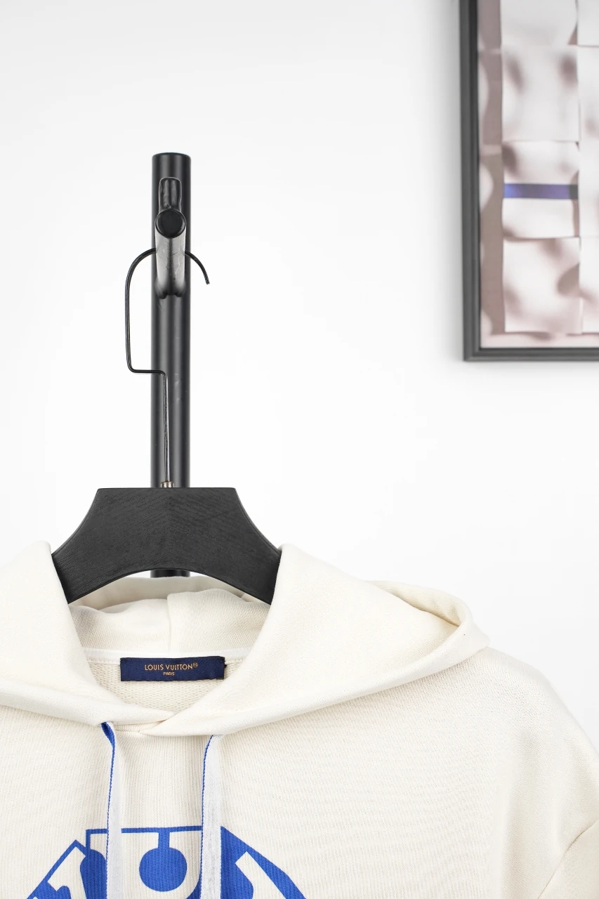 Louis Vuitton Off White Blue Print Hoodie product photo from LabelPicks