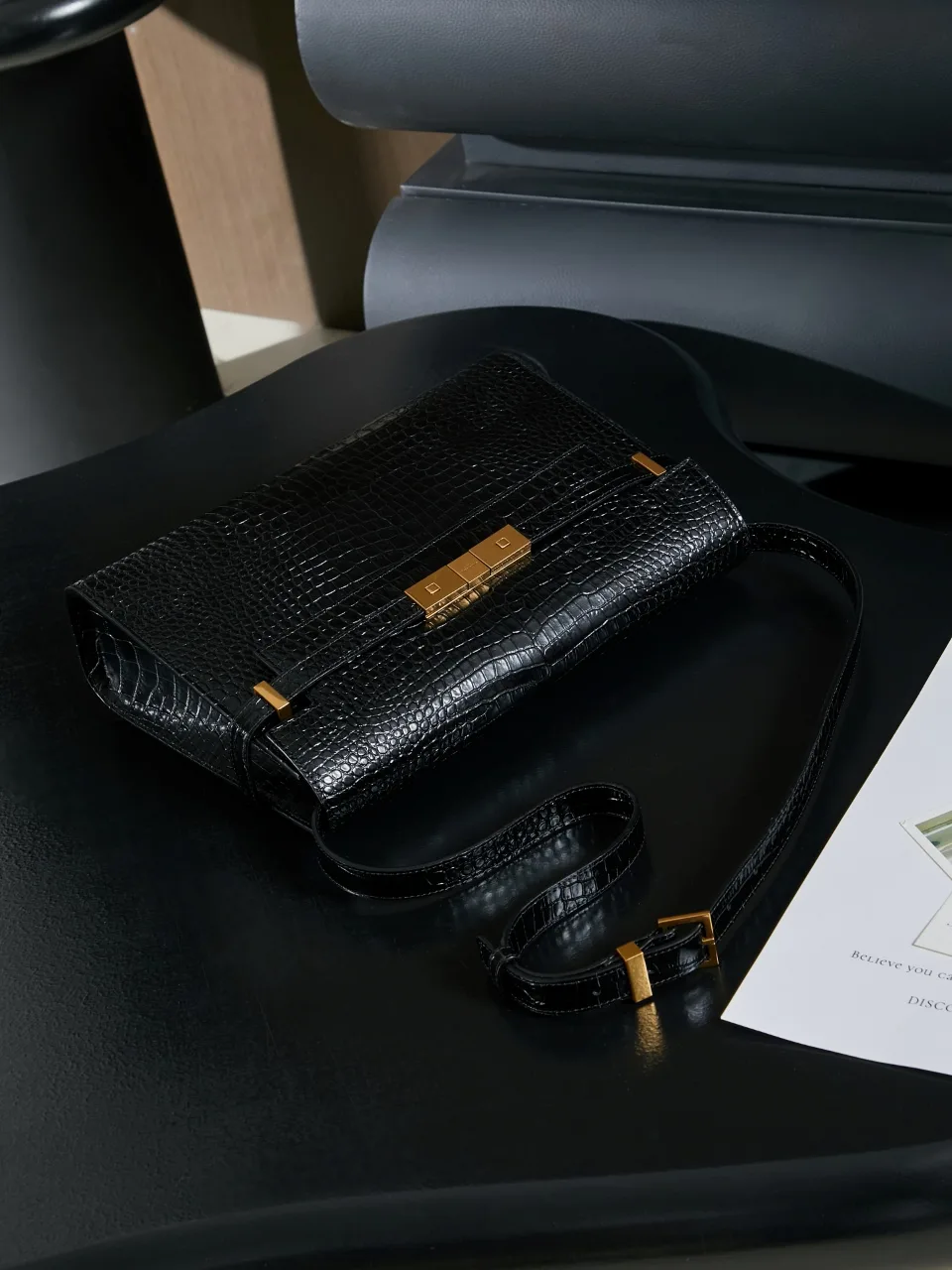 Fendi Black Baguette Calfskin Shoulder Bag product photo from LabelPicks