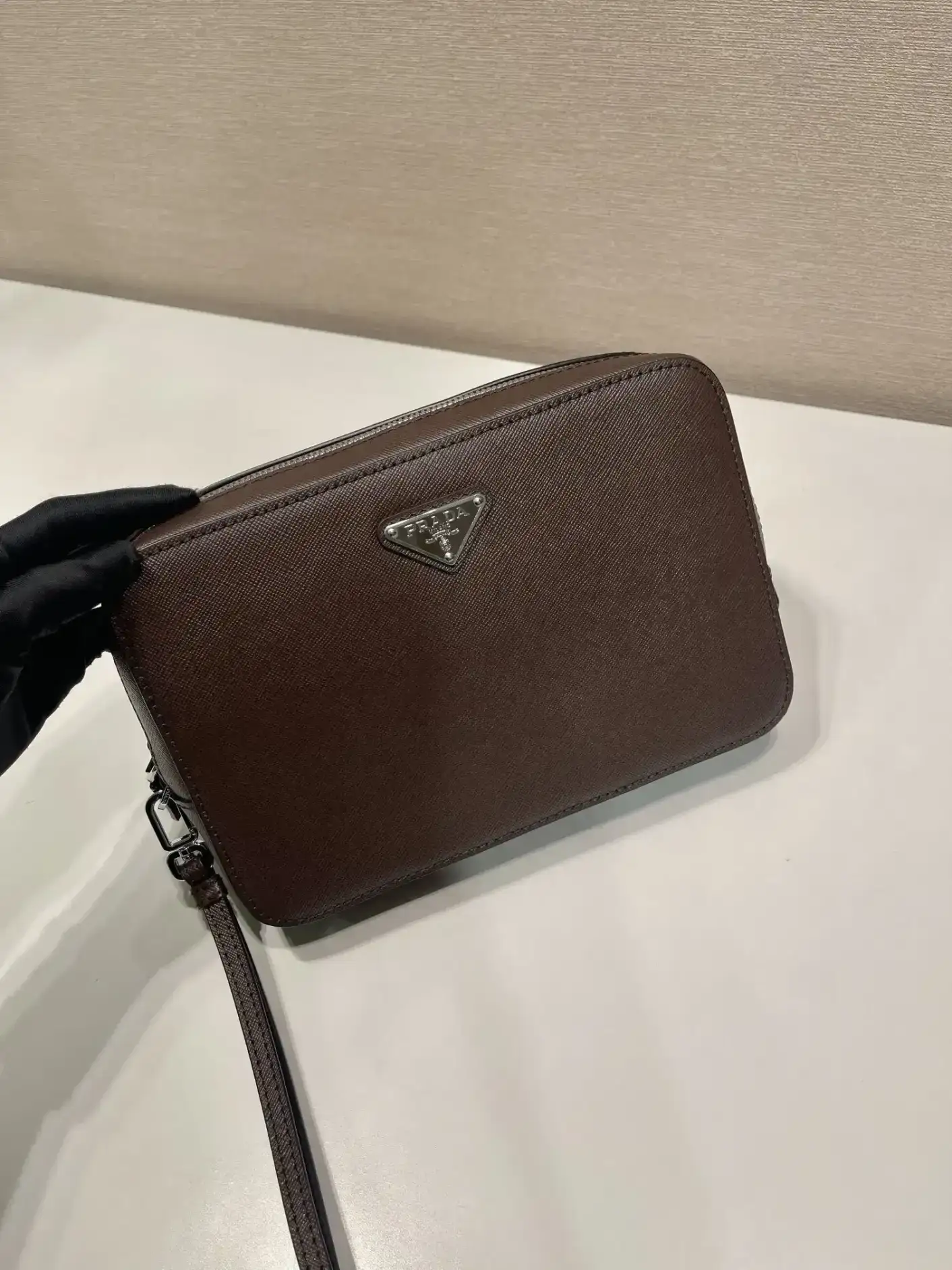 Prada Grained Leather Clutch product photo from LabelPicks