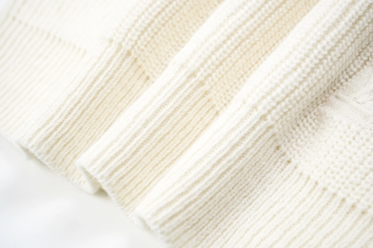 Louis Vuitton White Chunky Rib Half Zip Sweater product photo from LabelPicks